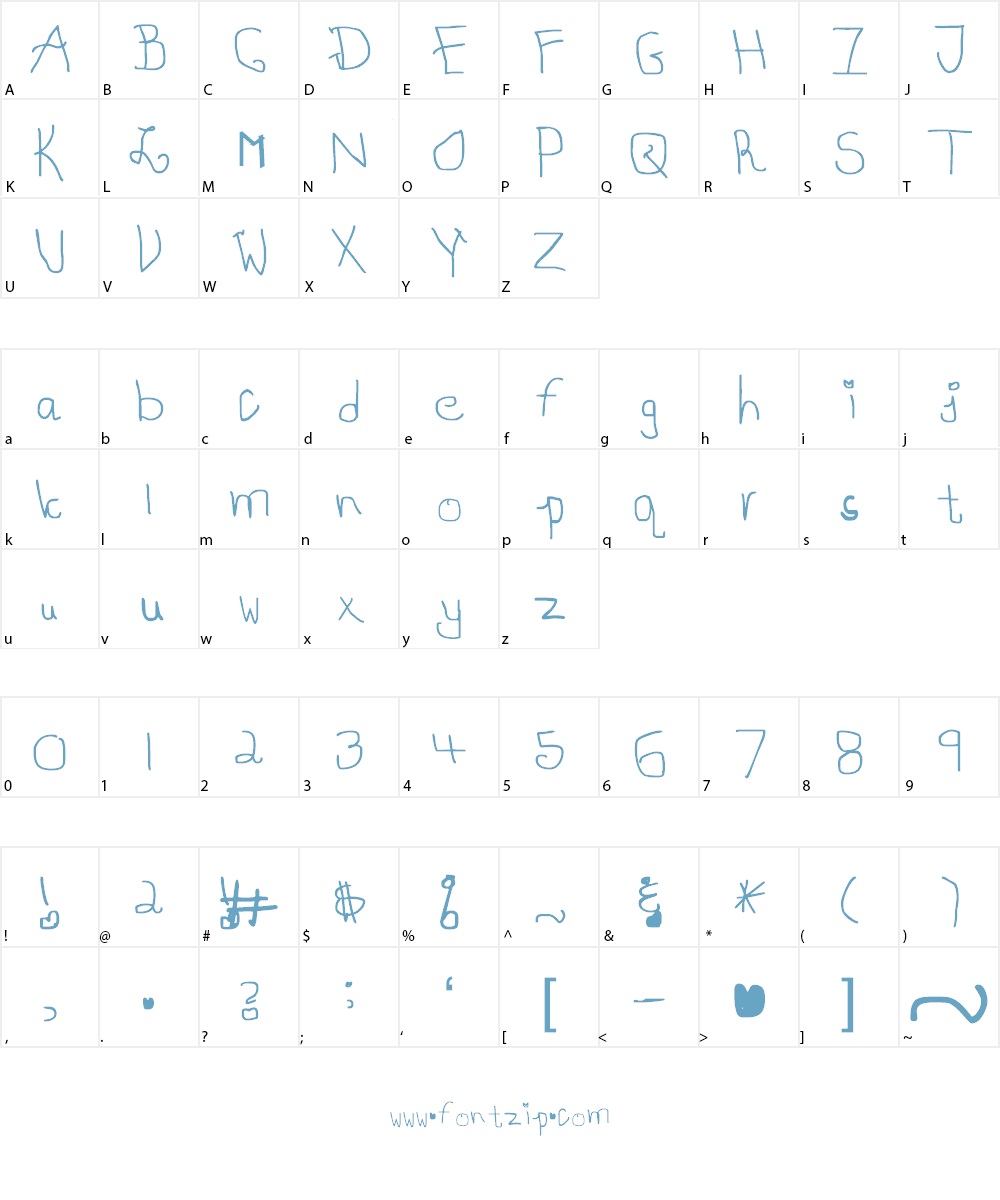AEZ segar Font Character
